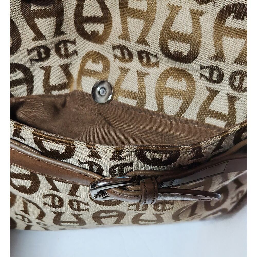 Vintage Etienne Aigner Canvas/Leather Monogram Logo Purse - Picture 2 of 7